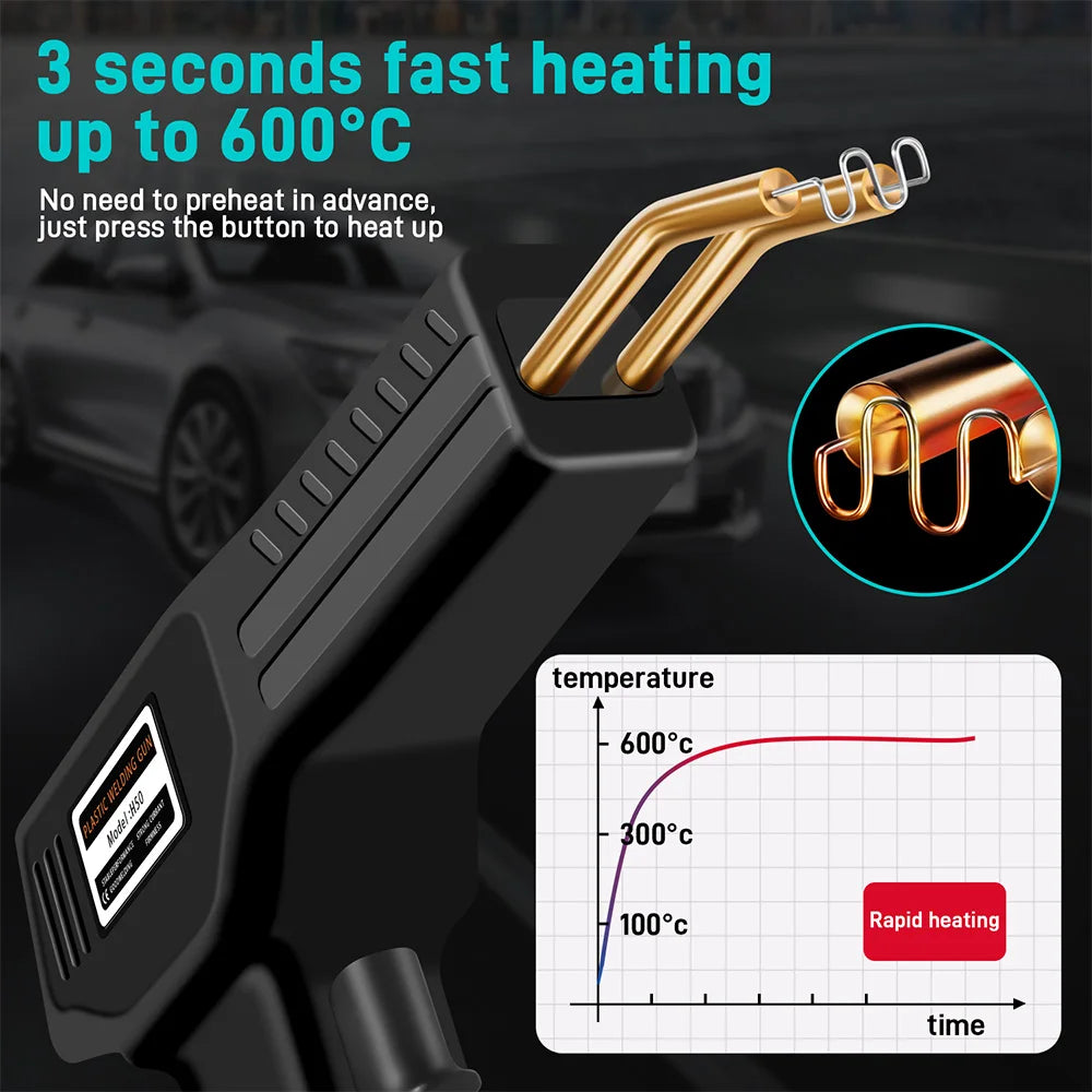 Professional Hot Stapler Plastic Welder Kit - For Automotive Bumper & Plastic Repair