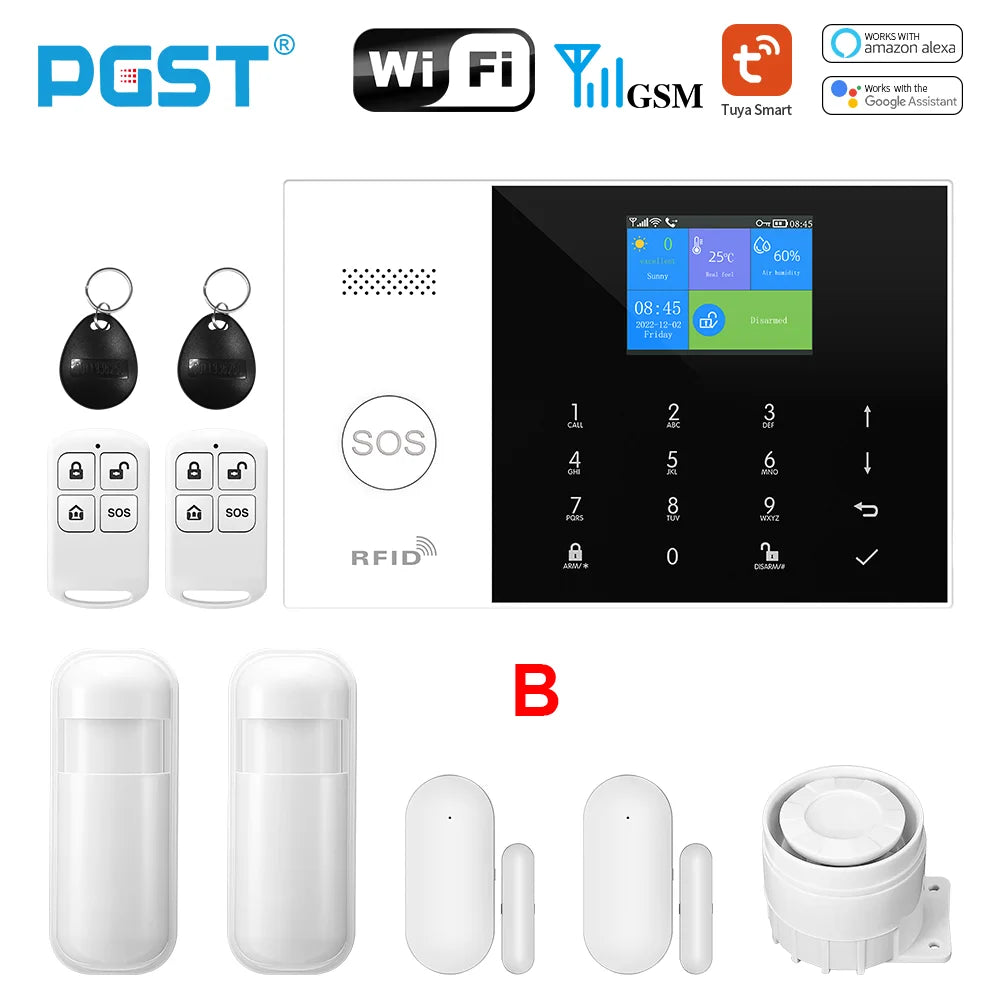 Tuya Smart Home Alarm System - Wireless GSM & WiFi Security for Complete Peace of Mind
