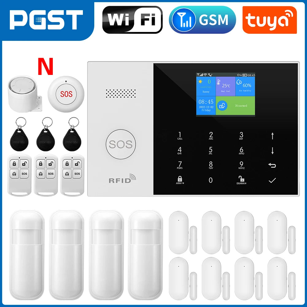 Tuya Smart Home Alarm System - Wireless GSM & WiFi Security for Complete Peace of Mind