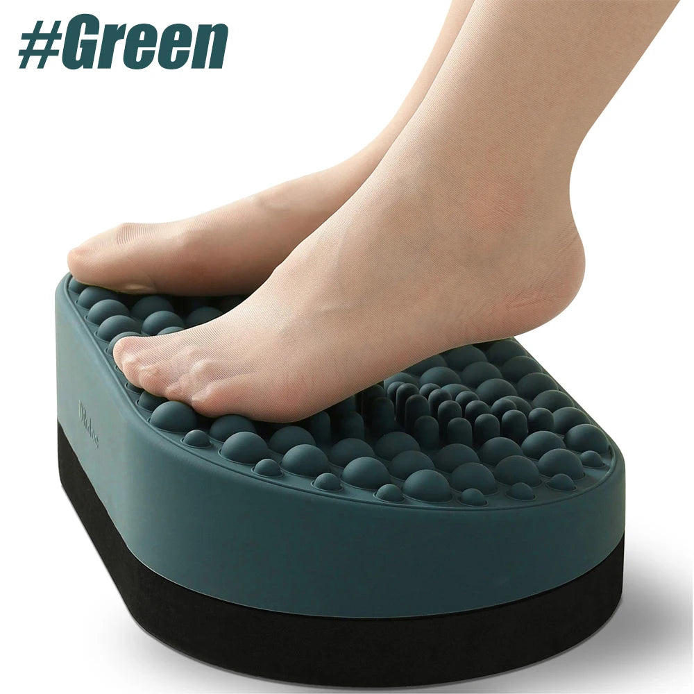 Under Desk Foot Rest - Ergonomic Office Foot Stool with Soft Silicone Nubs for Plantar Fasciitis Relief & Improved Posture