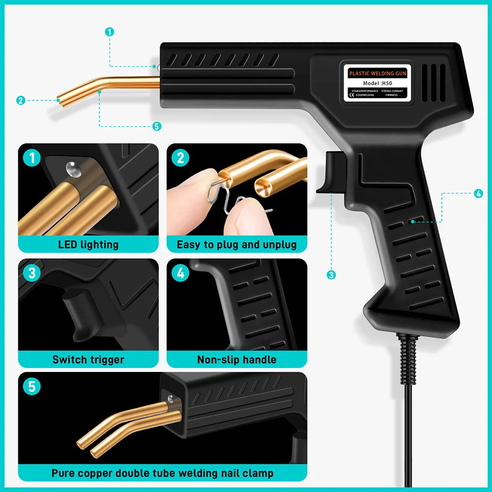 Professional Hot Stapler Plastic Welder Kit - For Automotive Bumper & Plastic Repair