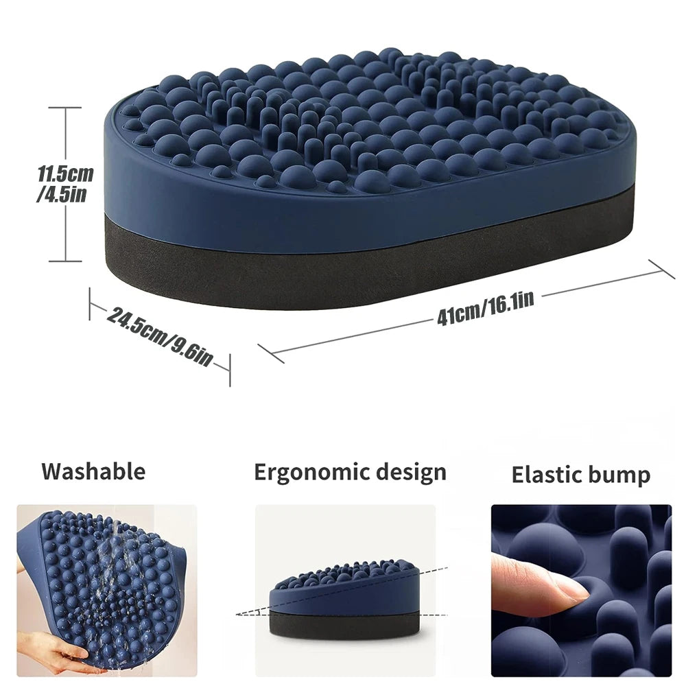 Under Desk Foot Rest - Ergonomic Office Foot Stool with Soft Silicone Nubs for Plantar Fasciitis Relief & Improved Posture