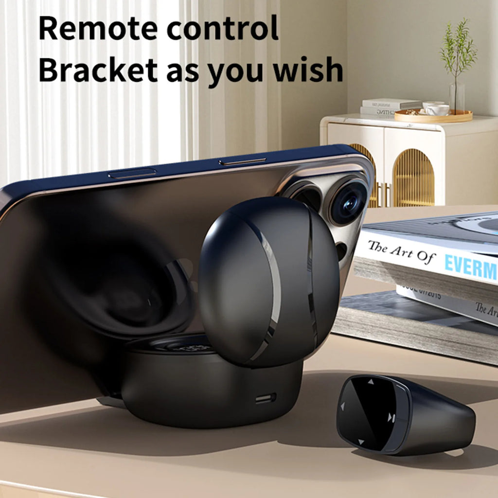 Bluetooth Scrolling Ring - 5.3 Wireless Fingertip Remote for TikTok, Camera Shutter, Selfie & Page Turning