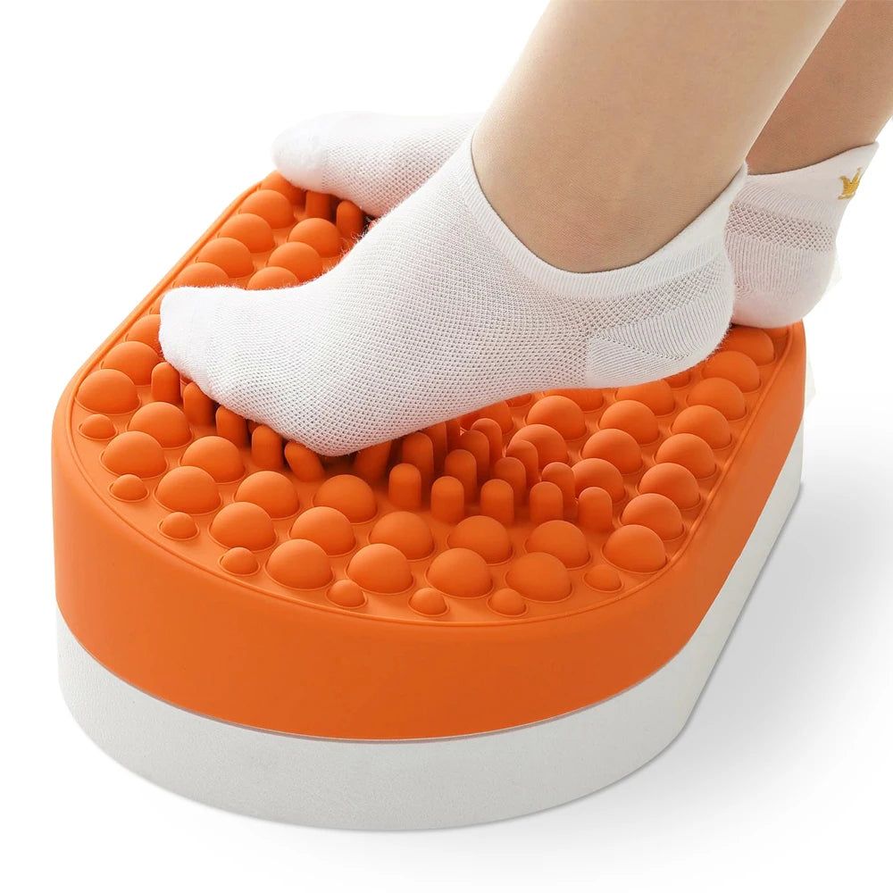 Under Desk Foot Rest - Ergonomic Office Foot Stool with Soft Silicone Nubs for Plantar Fasciitis Relief & Improved Posture
