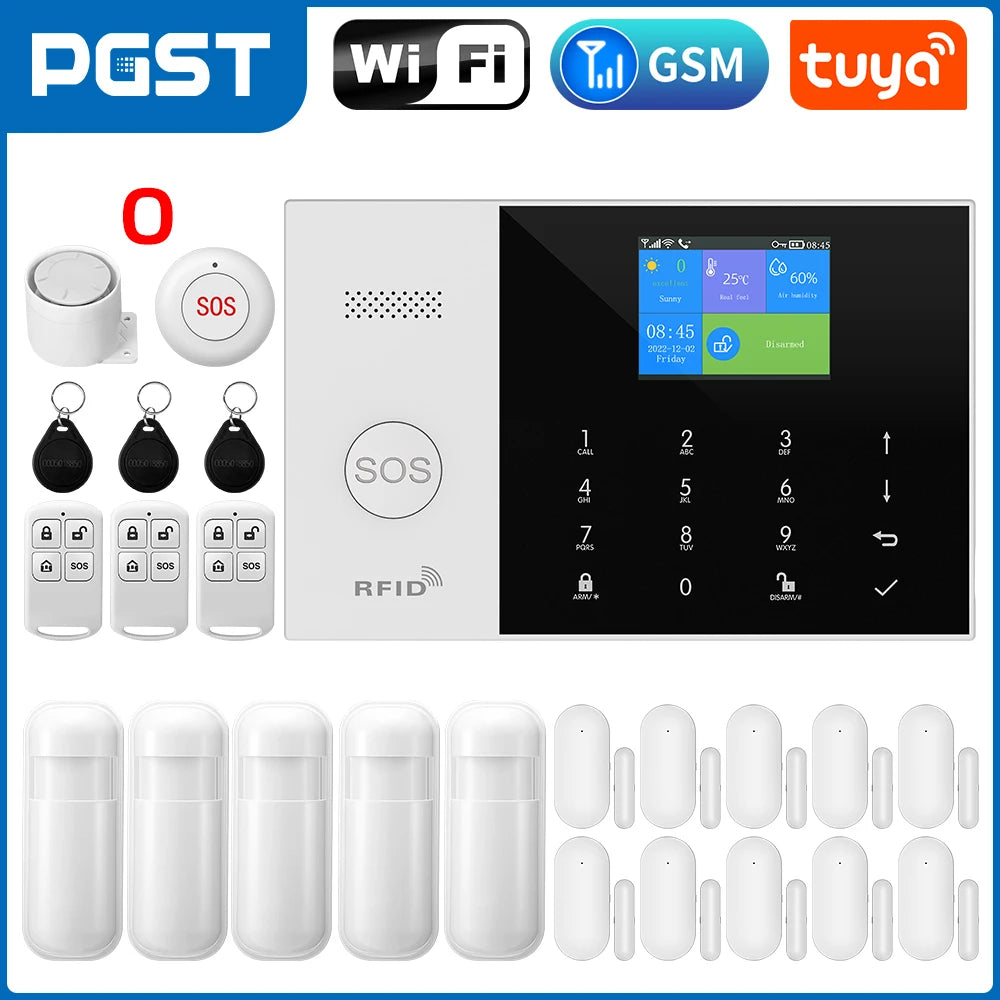 Tuya Smart Home Alarm System - Wireless GSM & WiFi Security for Complete Peace of Mind