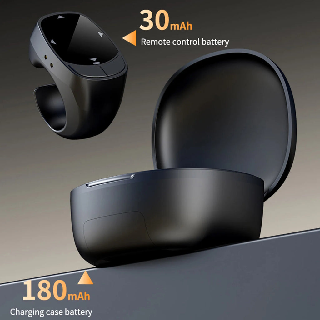 Bluetooth Scrolling Ring - 5.3 Wireless Fingertip Remote for TikTok, Camera Shutter, Selfie & Page Turning