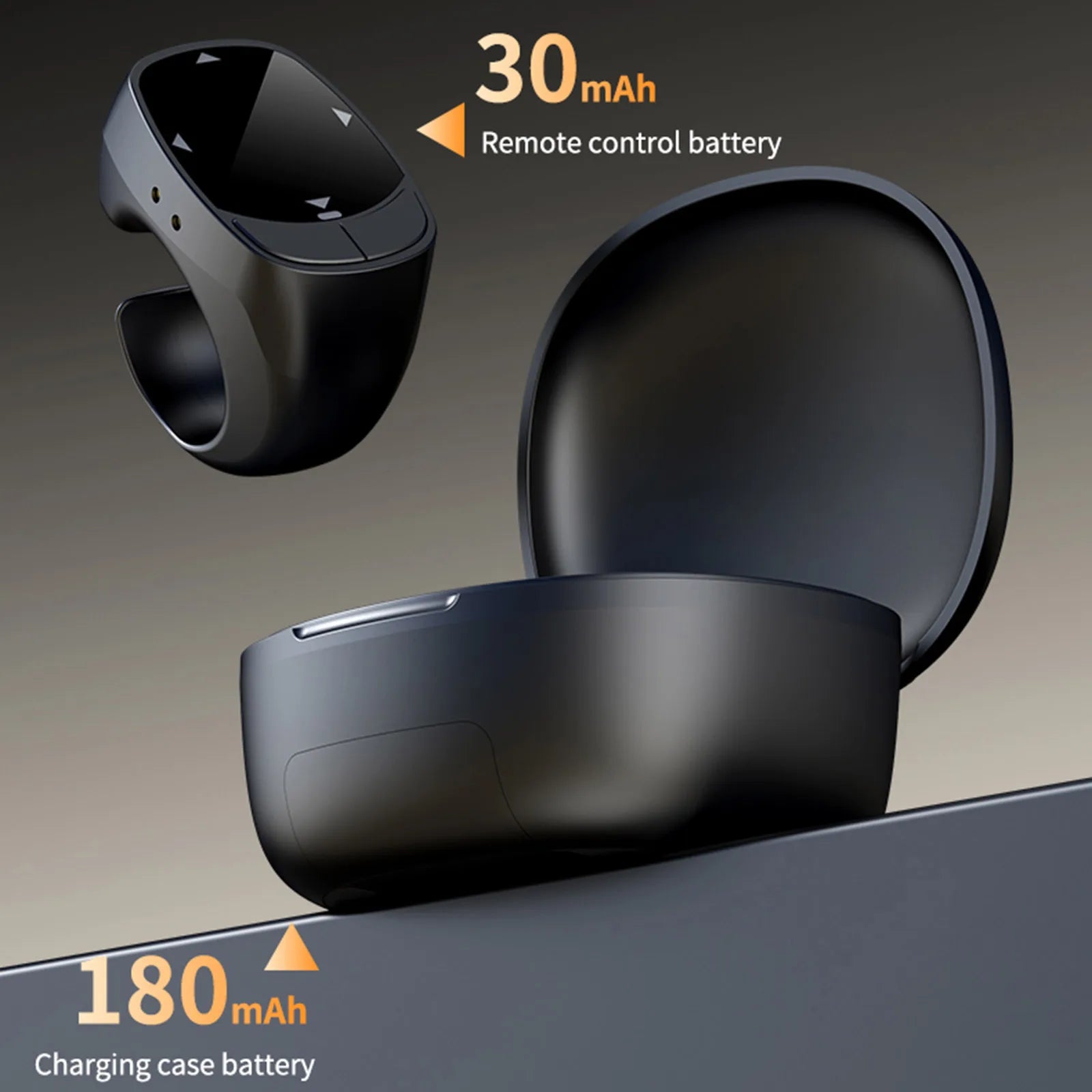 Bluetooth Scrolling Ring - 5.3 Wireless Fingertip Remote for TikTok, Camera Shutter, Selfie & Page Turning