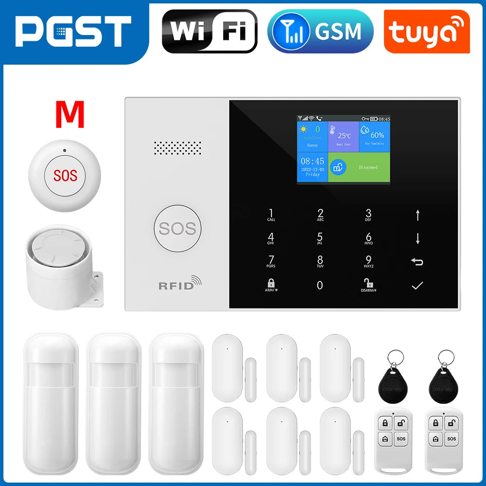 Tuya Smart Home Alarm System - Wireless GSM & WiFi Security for Complete Peace of Mind