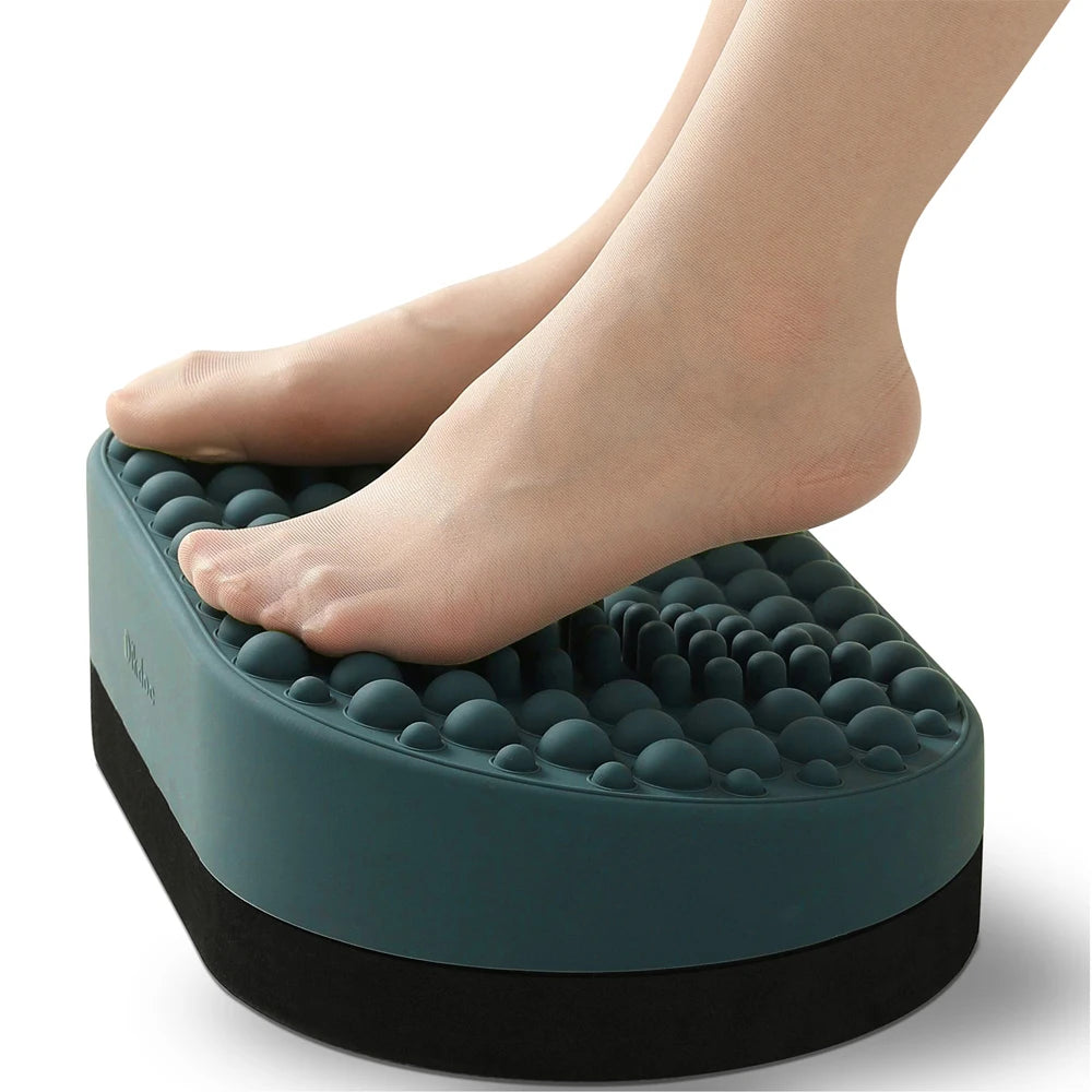 Under Desk Foot Rest - Ergonomic Office Foot Stool with Soft Silicone Nubs for Plantar Fasciitis Relief & Improved Posture