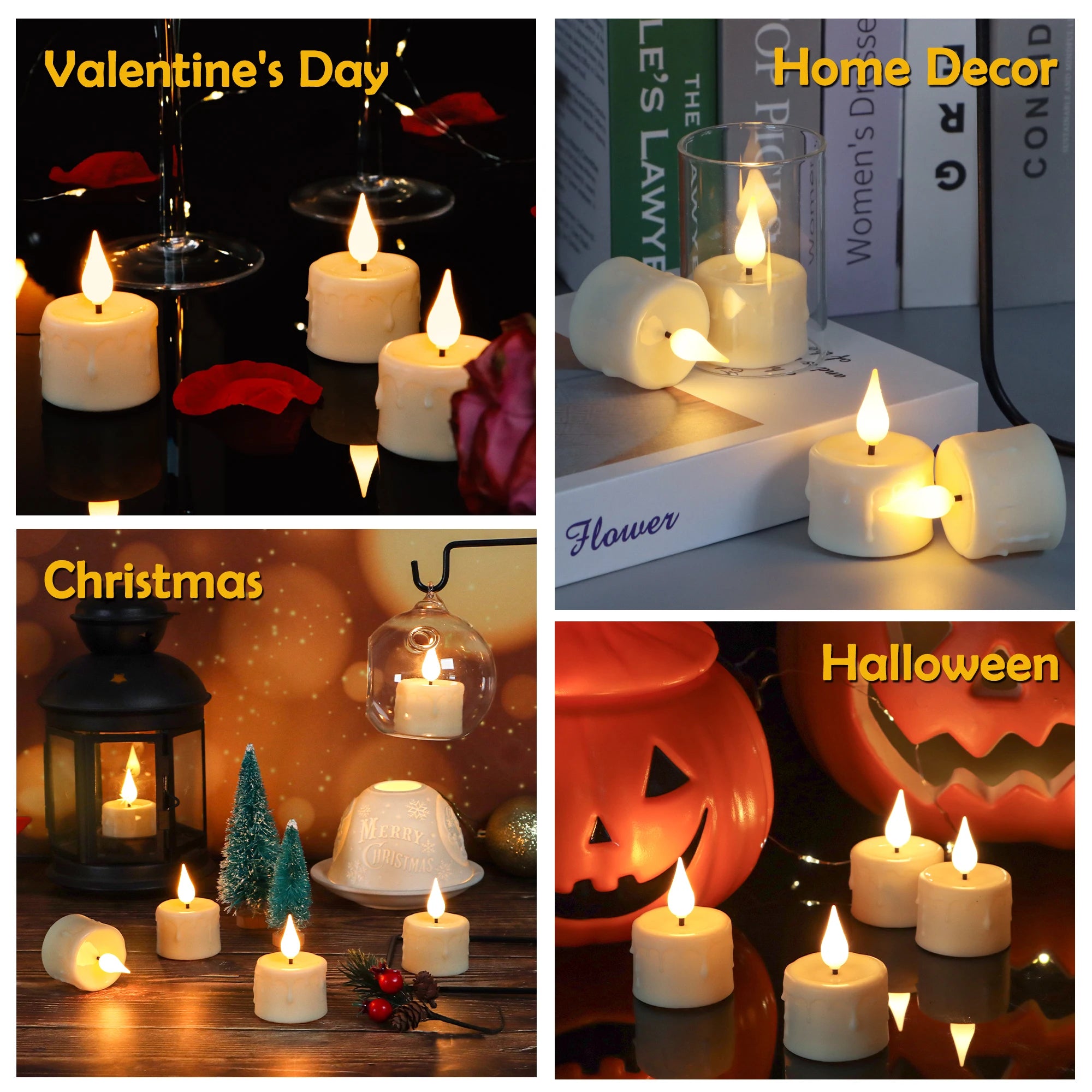 Rechargeable Candle Lamp With Remote Control LED Candles For Room Decor Birthday Home Decor Festival Decoration Flameless Candle