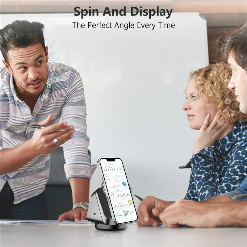 360° Magnetic 3-in-1 Wireless Charging Station - Fast Charging Stand for MagSafe iPhone 16/15/14, Apple Watch & AirPods