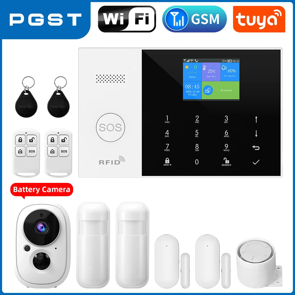 Tuya Smart Home Alarm System - Wireless GSM & WiFi Security for Complete Peace of Mind