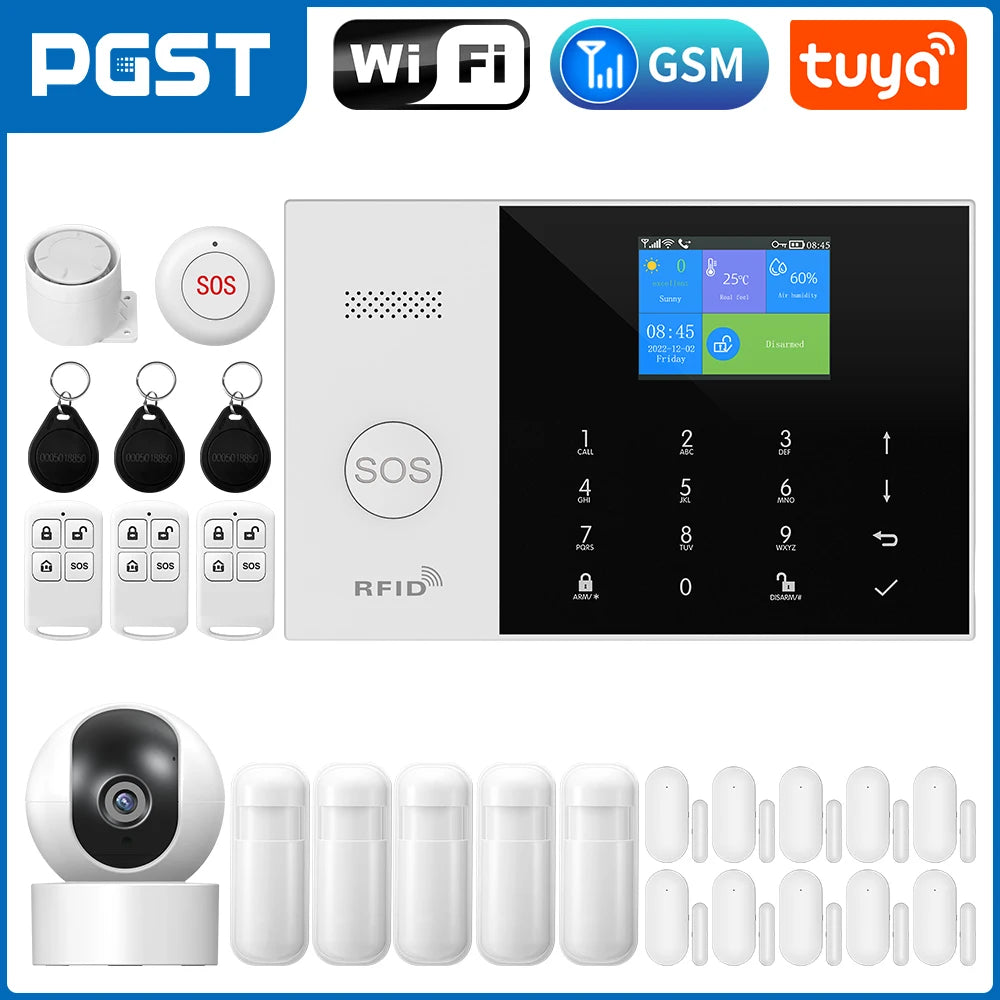 Tuya Smart Home Alarm System - Wireless GSM & WiFi Security for Complete Peace of Mind