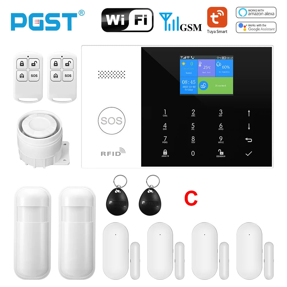 Tuya Smart Home Alarm System - Wireless GSM & WiFi Security for Complete Peace of Mind