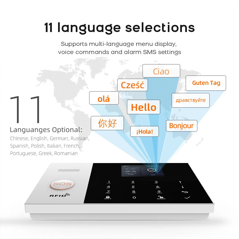 Tuya Smart Home Alarm System - Wireless GSM & WiFi Security for Complete Peace of Mind