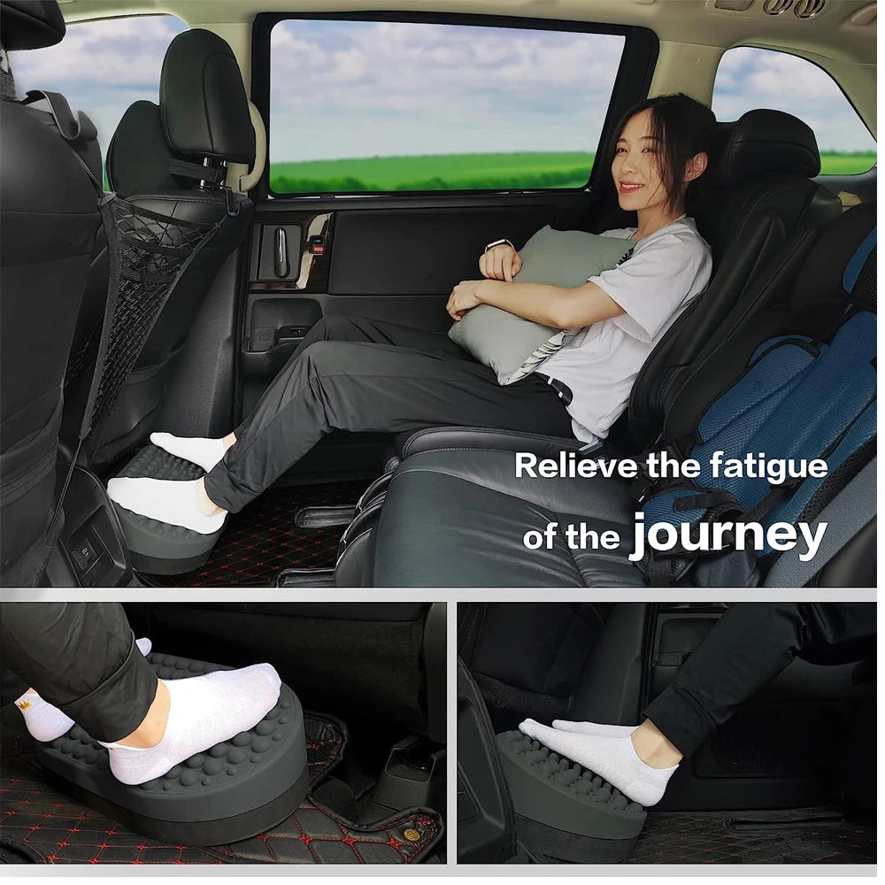 Under Desk Foot Rest - Ergonomic Office Foot Stool with Soft Silicone Nubs for Plantar Fasciitis Relief & Improved Posture