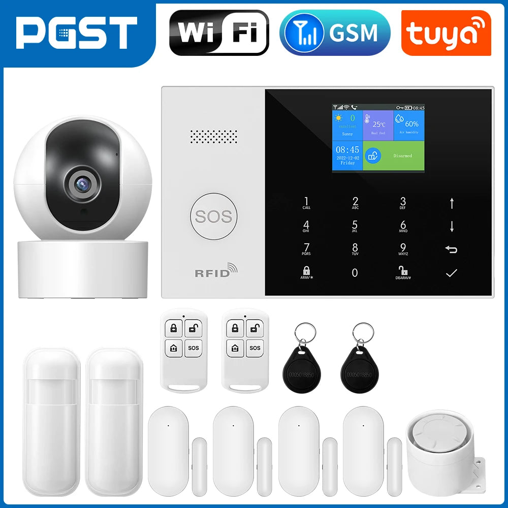 Tuya Smart Home Alarm System - Wireless GSM & WiFi Security for Complete Peace of Mind