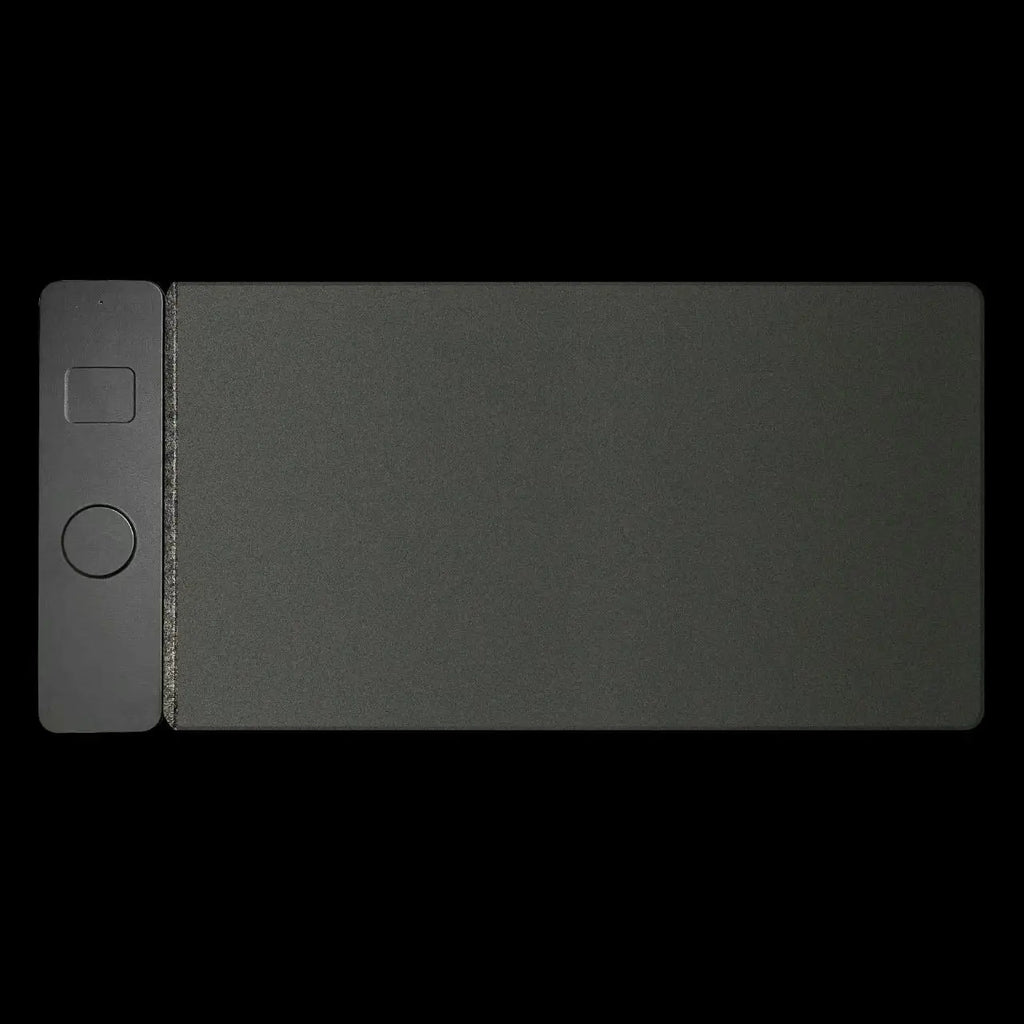 2-in-1 Wireless Charging Mouse Pad & Phone Charger - Dual-Sided Leather & Felt Desk Mat with Fast Qi Charging