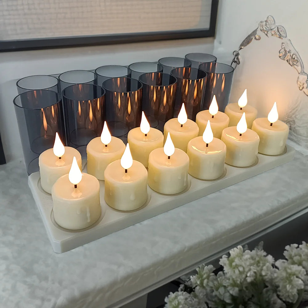 Rechargeable Candle Lamp With Remote Control LED Candles For Room Decor Birthday Home Decor Festival Decoration Flameless Candle