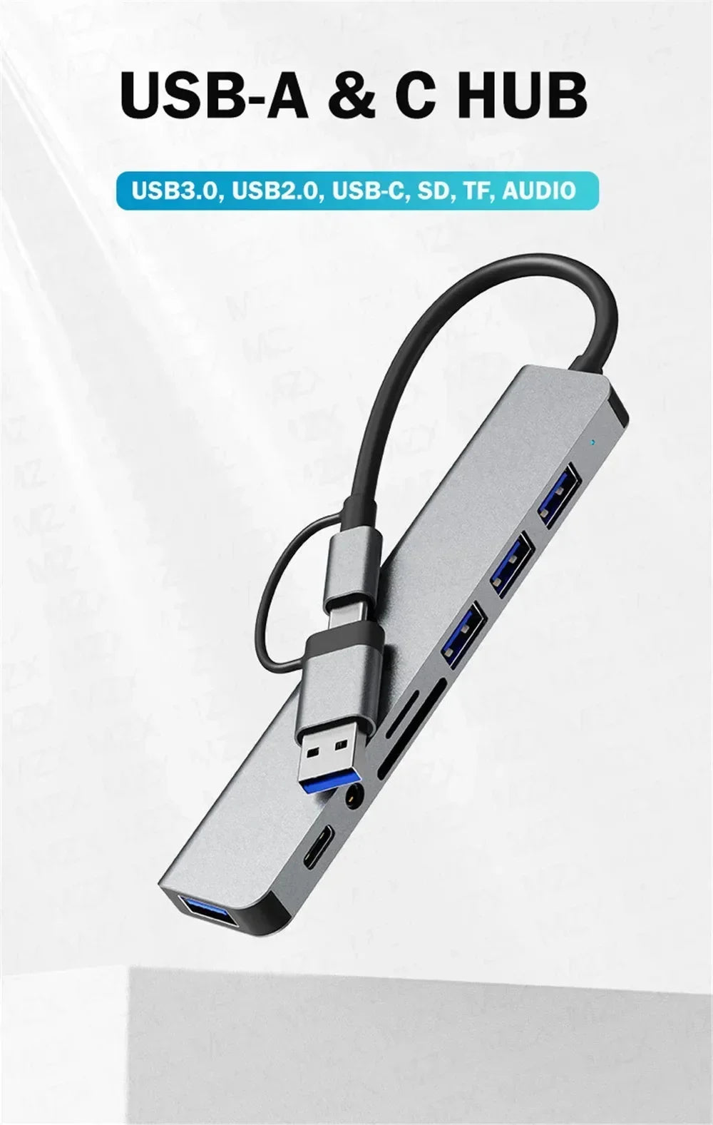 8-in-1 USB-C Multiport Adapter - HDMI, USB 3.0, PD Charging, 4K Output for MacBook, iPad Pro & Laptop