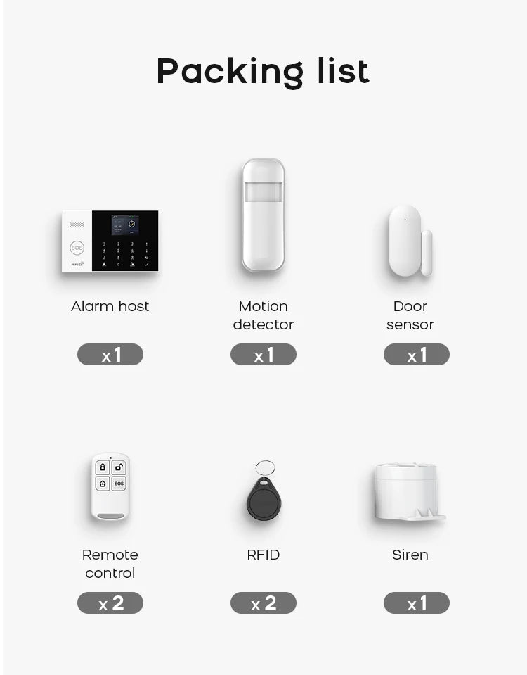 Tuya Smart Home Alarm System - Wireless GSM & WiFi Security for Complete Peace of Mind