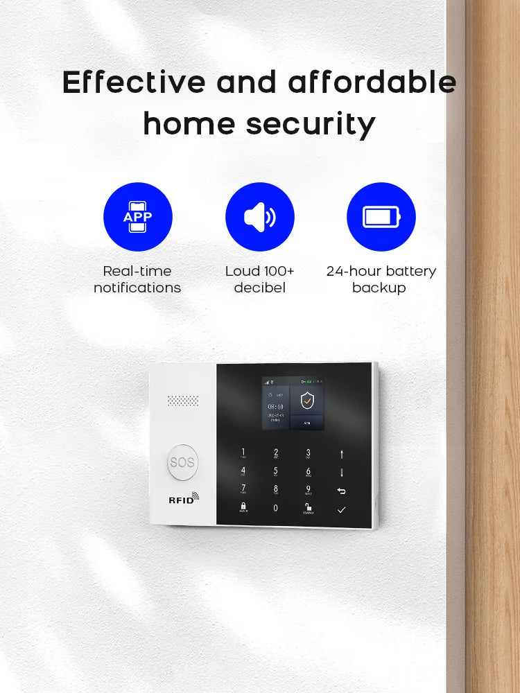 Tuya Smart Home Alarm System - Wireless GSM & WiFi Security for Complete Peace of Mind