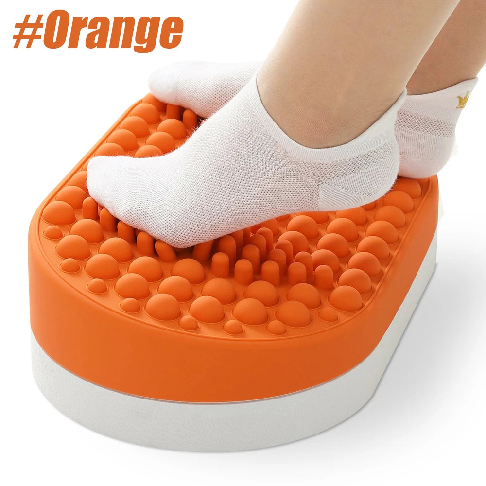 Under Desk Foot Rest - Ergonomic Office Foot Stool with Soft Silicone Nubs for Plantar Fasciitis Relief & Improved Posture