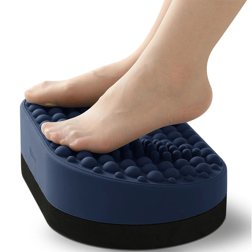 Under Desk Foot Rest - Ergonomic Office Foot Stool with Soft Silicone Nubs for Plantar Fasciitis Relief & Improved Posture