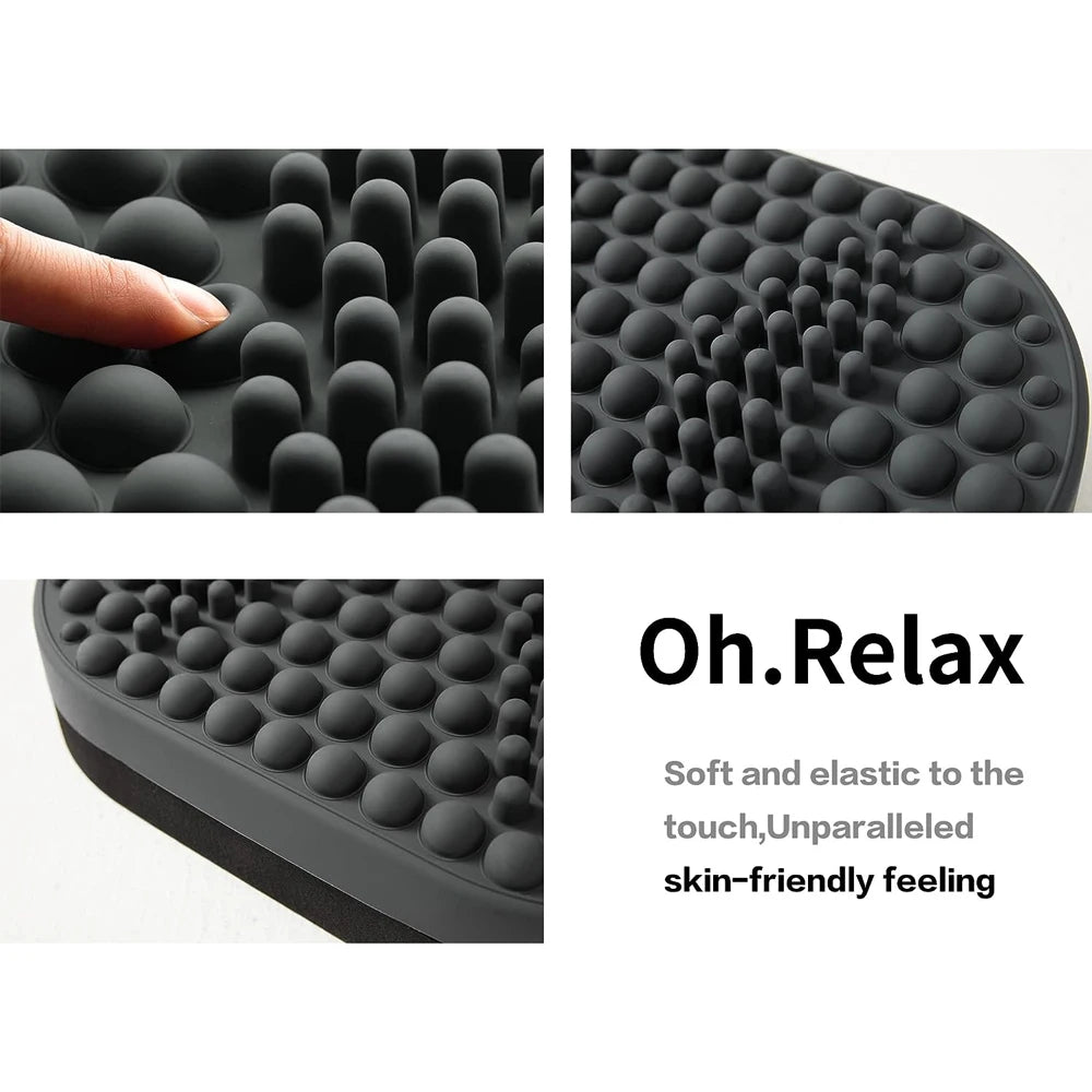 Under Desk Foot Rest - Ergonomic Office Foot Stool with Soft Silicone Nubs for Plantar Fasciitis Relief & Improved Posture