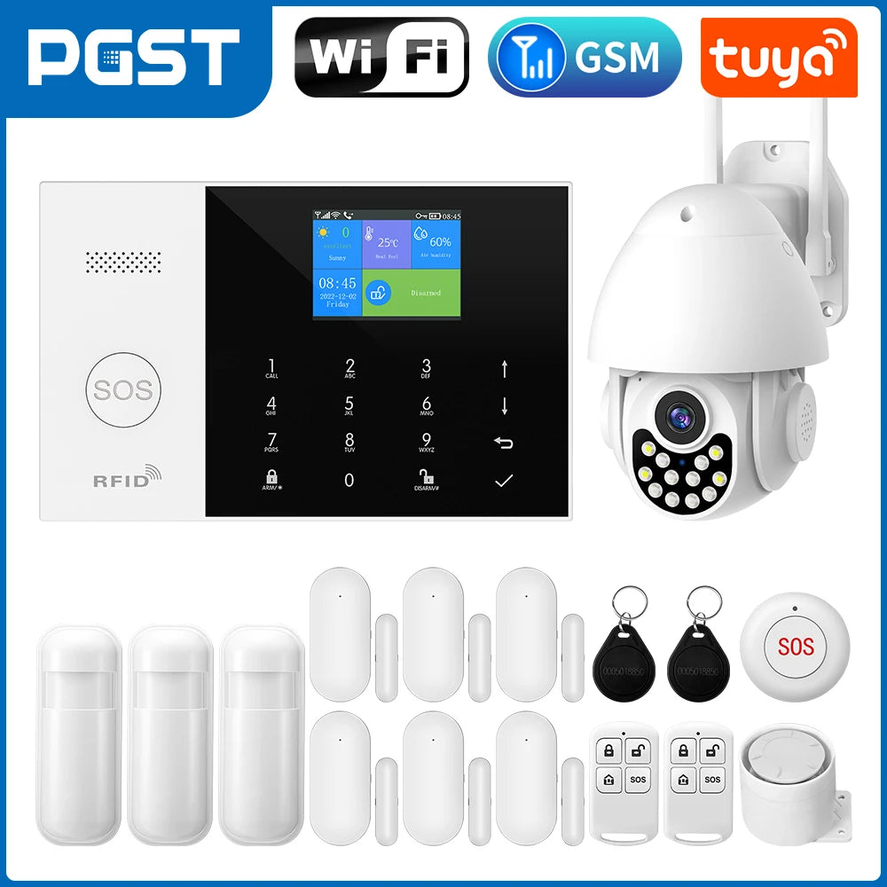 Tuya Smart Home Alarm System - Wireless GSM & WiFi Security for Complete Peace of Mind