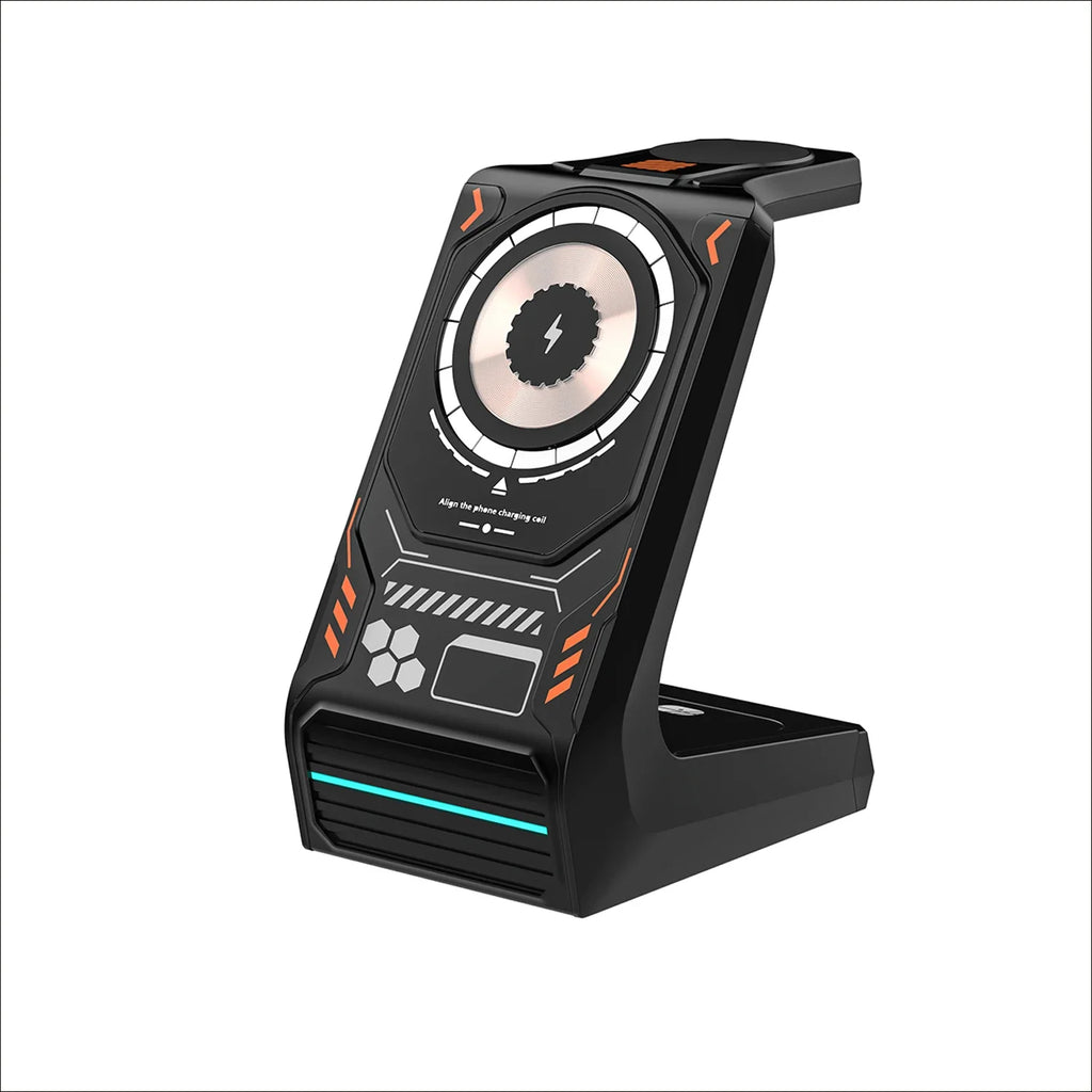 3-in-1 Magnetic Wireless Charging Station - 15W Fast Charger for iPhone, Apple Watch & AirPods
