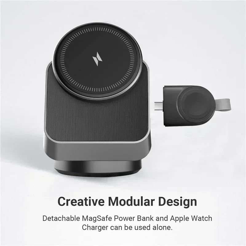 360° Magnetic 3-in-1 Wireless Charging Station - Fast Charging Stand for MagSafe iPhone 16/15/14, Apple Watch & AirPods