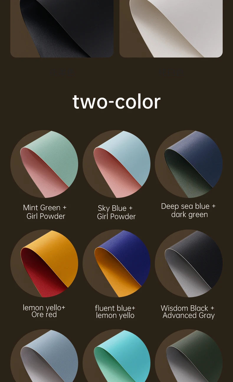 XXL Large Gaming Mouse Pad - Waterproof PU Leather Desk Mat with Non-Slip Base for Computer, Office & Gaming