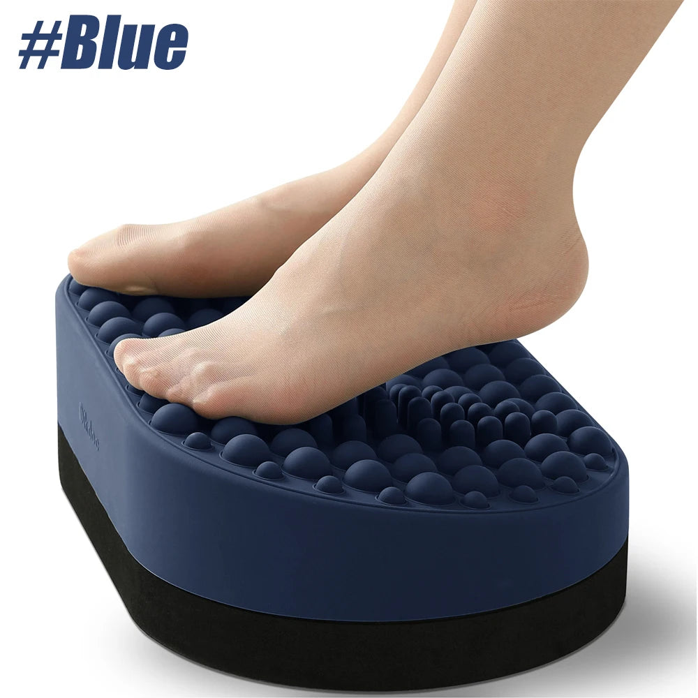 Under Desk Foot Rest - Ergonomic Office Foot Stool with Soft Silicone Nubs for Plantar Fasciitis Relief & Improved Posture
