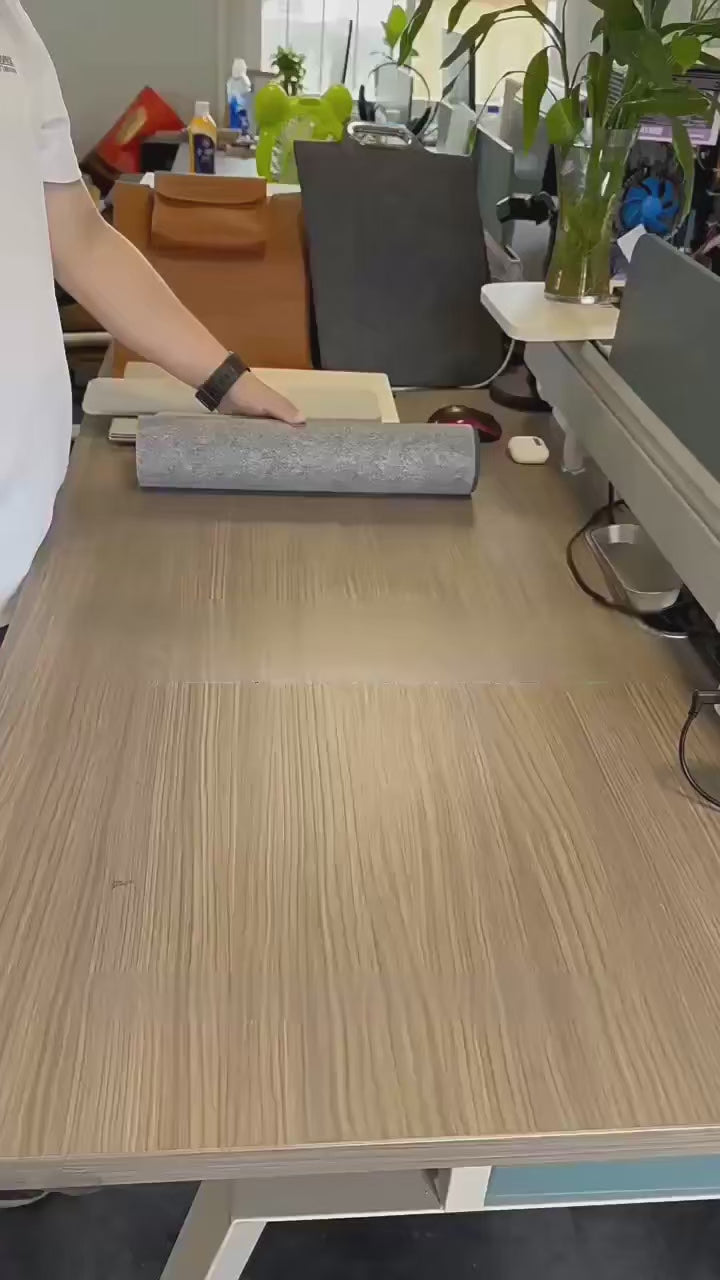 2-in-1 Wireless Charging Mouse Pad & Phone Charger - Dual-Sided Leather & Felt Desk Mat with Fast Qi Charging