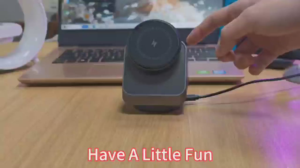 360° Magnetic 3-in-1 Wireless Charging Station - Fast Charging Stand for MagSafe iPhone 16/15/14, Apple Watch & AirPods