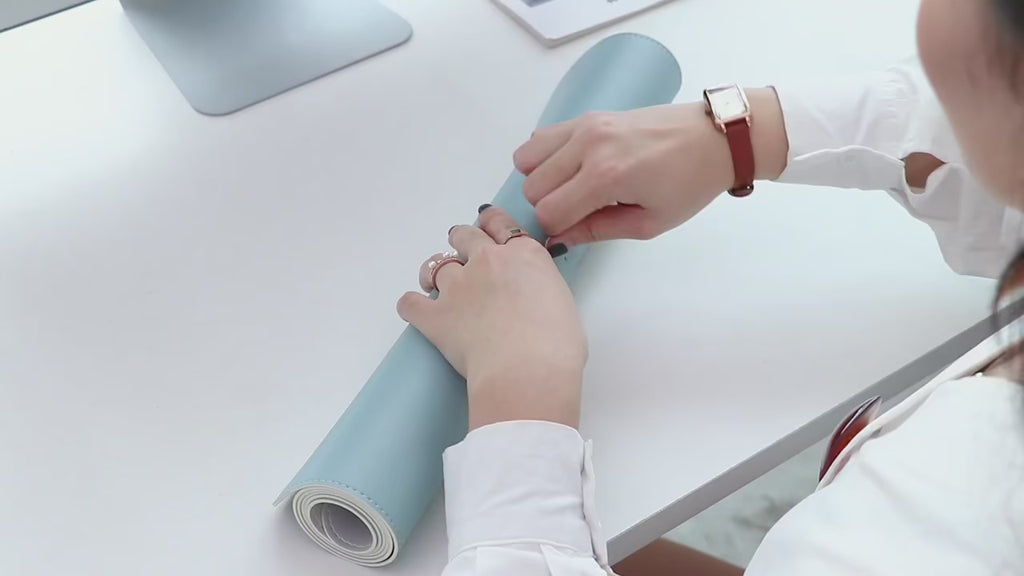 XXL Large Gaming Mouse Pad - Waterproof PU Leather Desk Mat with Non-Slip Base for Computer, Office & Gaming