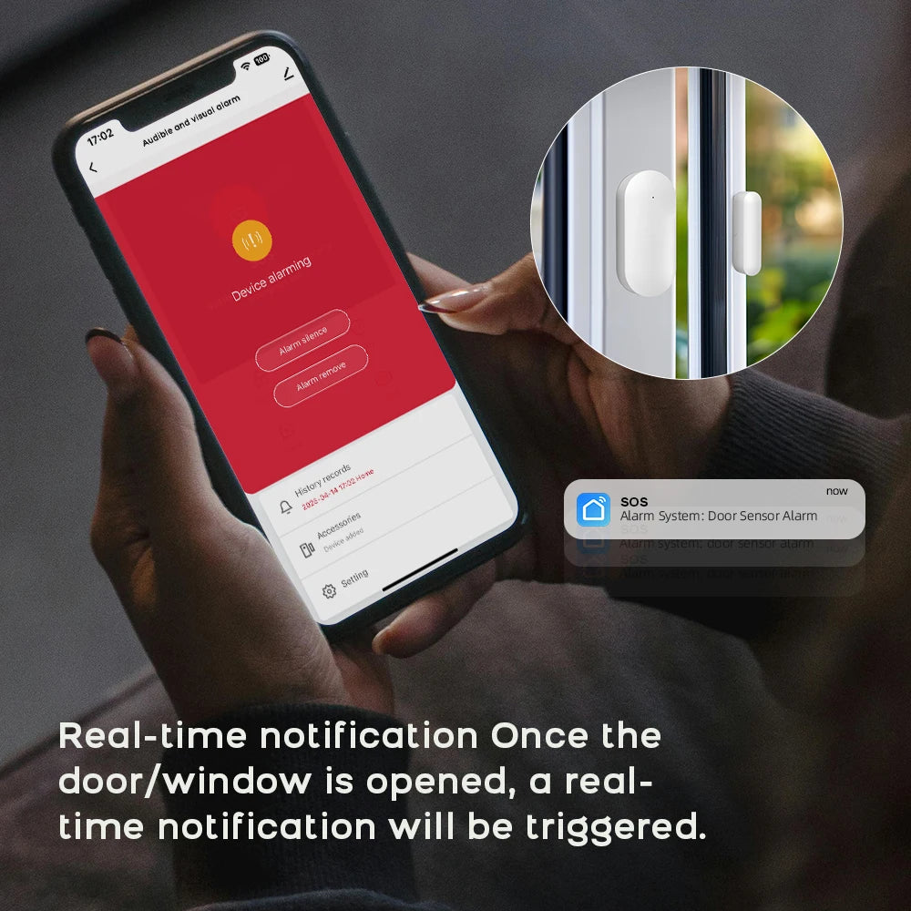 Close-up of the main hub for a GSM and WiFi alarm system showing connectivity status.