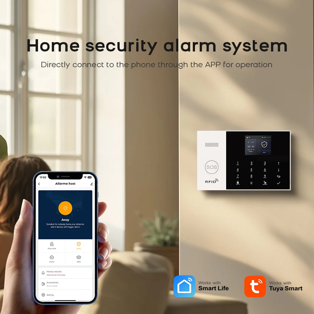 Wireless door sensor installed on a home entryway as part of a DIY home security system.

